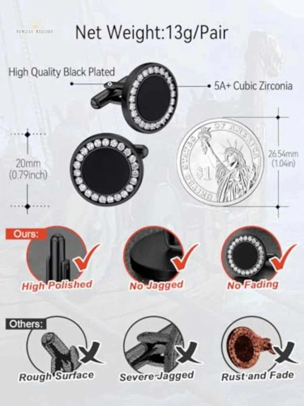 Stainless Steel Viking Cufflinks with Gift Box